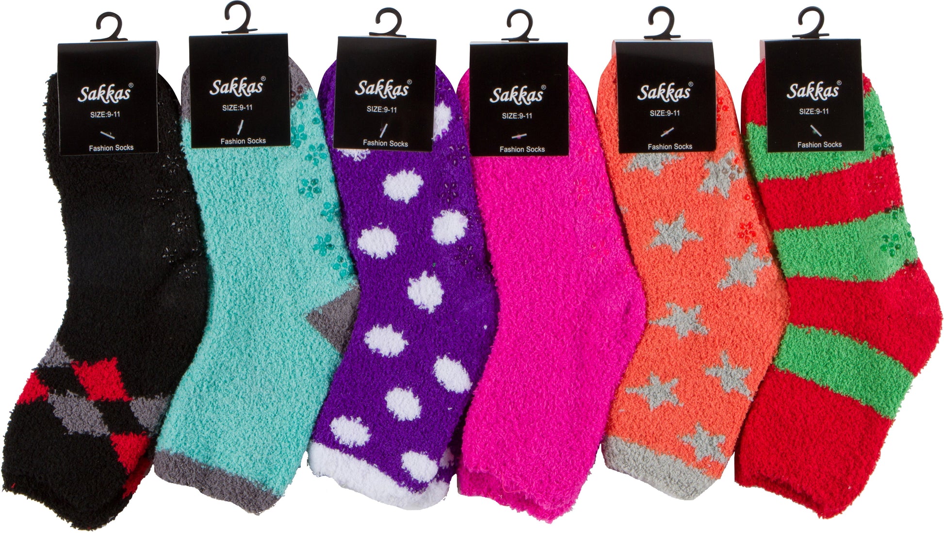 Sakkas Super Soft Anti-Slip Fuzzy Ankle Socks Value Assorted 6-Pack - Concordia Style Boutique