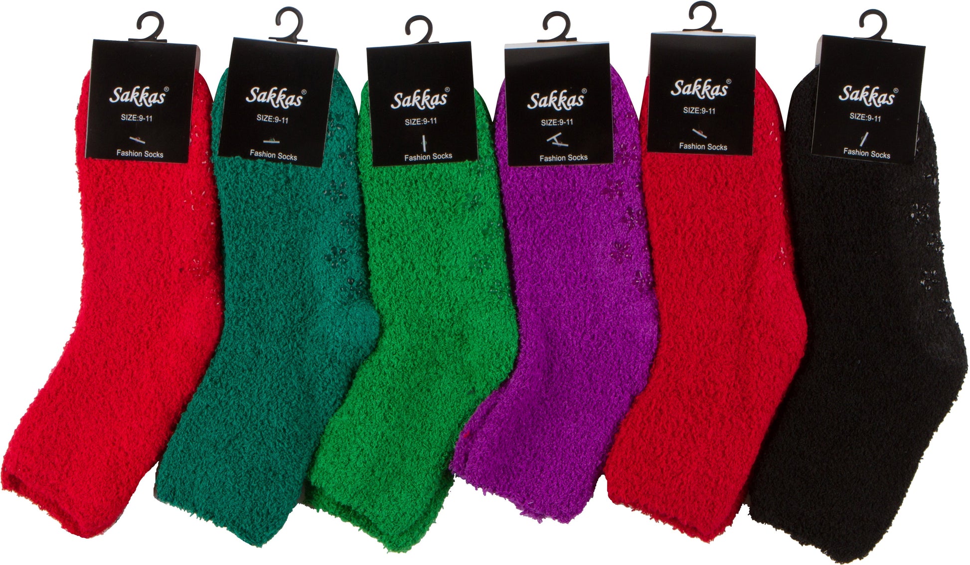 Sakkas Super Soft Anti-Slip Fuzzy Ankle Socks Value Assorted 6-Pack - Concordia Style Boutique