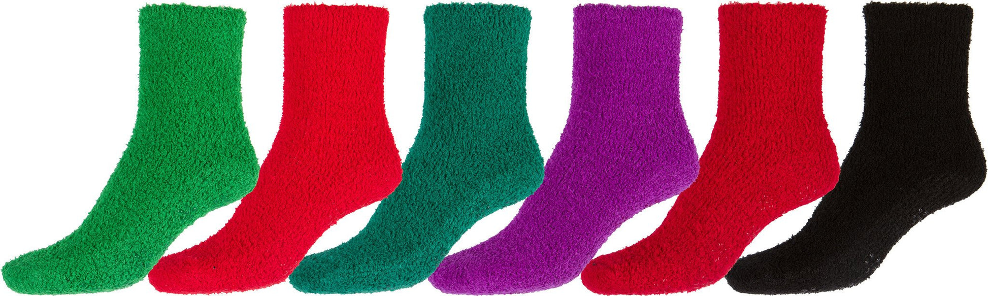 Sakkas Super Soft Anti-Slip Fuzzy Ankle Socks Value Assorted 6-Pack - Concordia Style Boutique