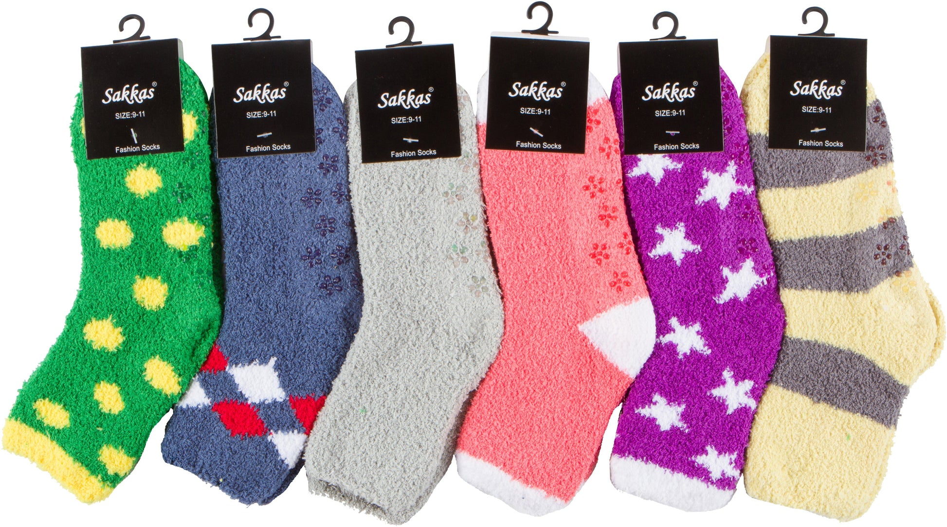 Sakkas Super Soft Anti-Slip Fuzzy Ankle Socks Value Assorted 6-Pack - Concordia Style Boutique