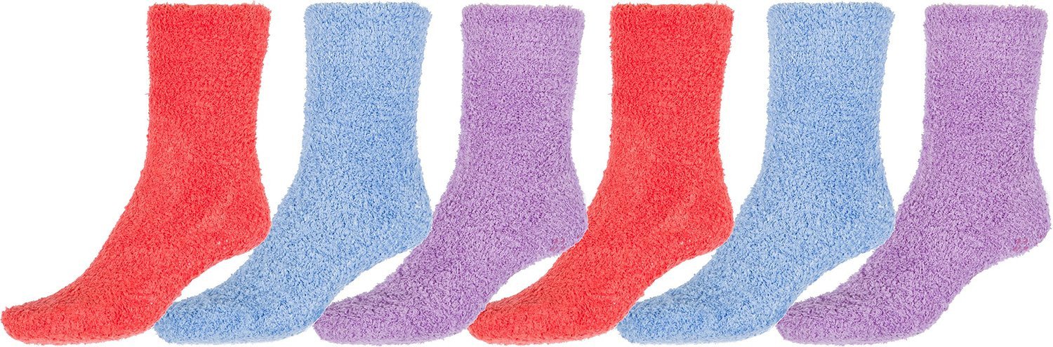 Sakkas Super Soft Anti-Slip Fuzzy Ankle Socks Value Assorted 6-Pack - Concordia Style Boutique