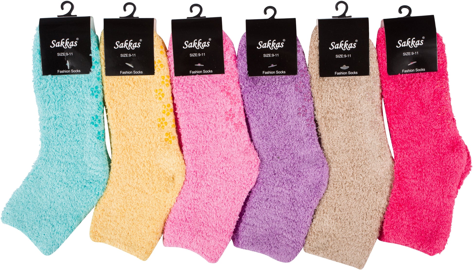 Sakkas Super Soft Anti-Slip Fuzzy Ankle Socks Value Assorted 6-Pack - Concordia Style Boutique