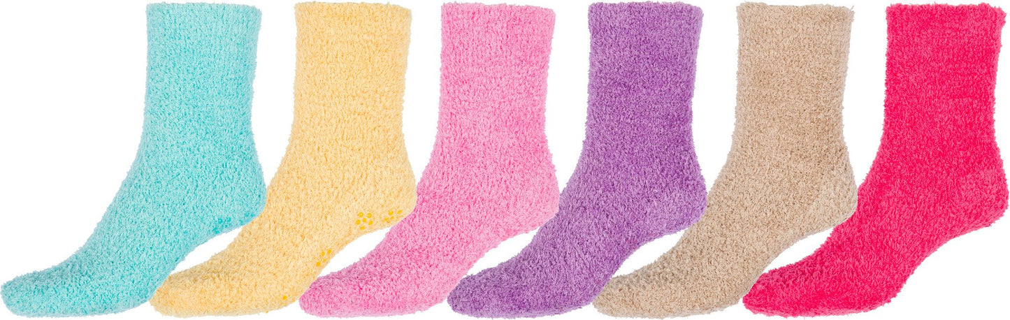 Sakkas Super Soft Anti-Slip Fuzzy Ankle Socks Value Assorted 6-Pack - Concordia Style Boutique