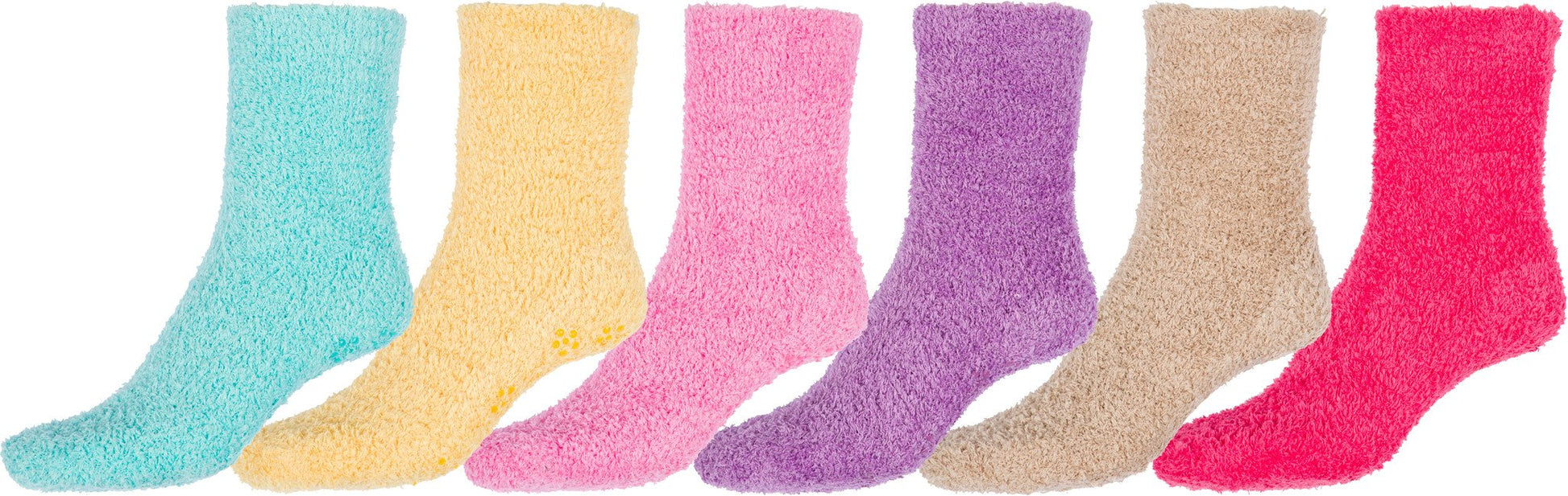 Sakkas Super Soft Anti-Slip Fuzzy Ankle Socks Value Assorted 6-Pack - Concordia Style Boutique