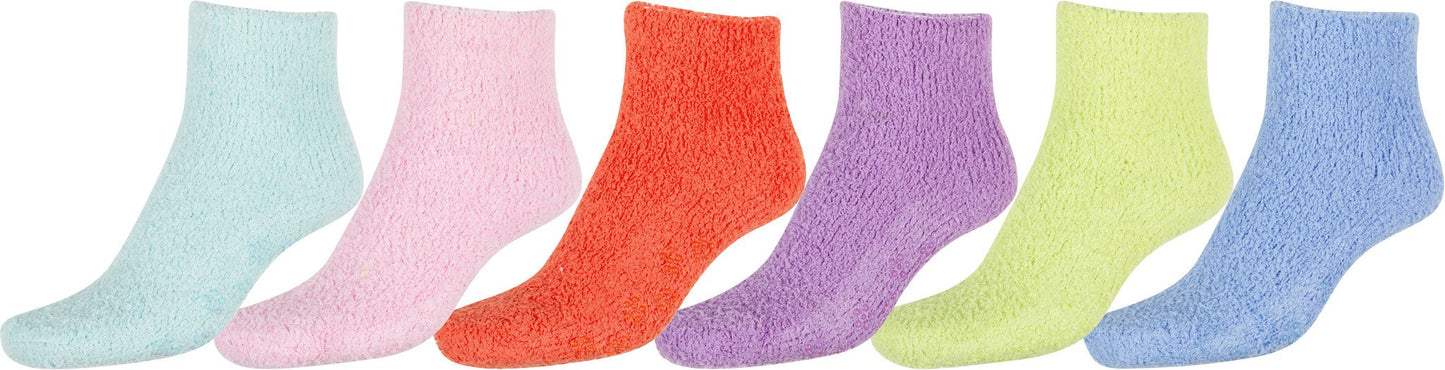 Sakkas Super Soft Anti-Slip Fuzzy Ankle Socks Value Assorted 6-Pack - Concordia Style Boutique