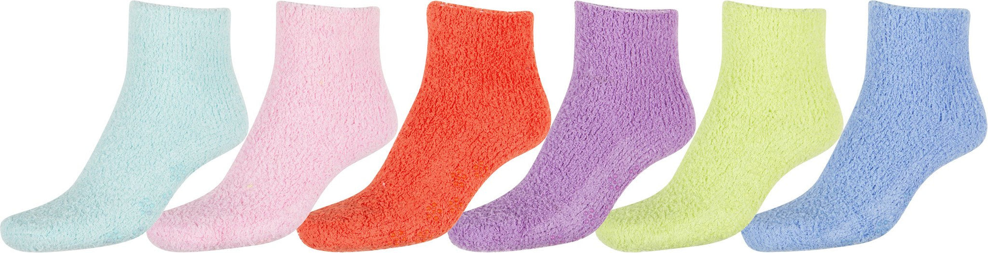Sakkas Super Soft Anti-Slip Fuzzy Ankle Socks Value Assorted 6-Pack - Concordia Style Boutique