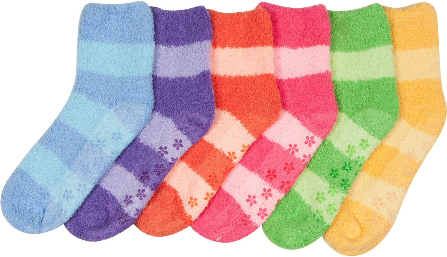 Sakkas Super Soft Anti-Slip Fuzzy Ankle Socks Value Assorted 6-Pack - Concordia Style Boutique
