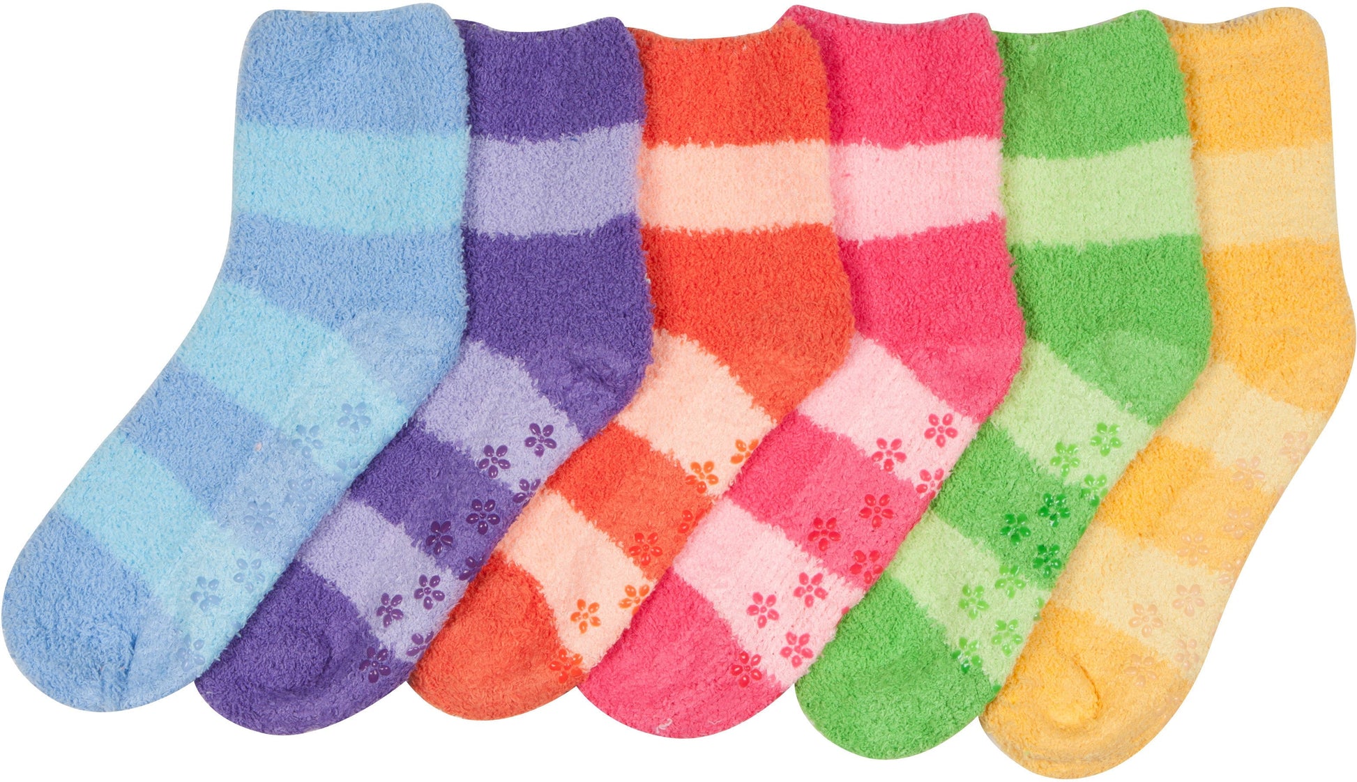 Sakkas Super Soft Anti-Slip Fuzzy Ankle Socks Value Assorted 6-Pack - Concordia Style Boutique