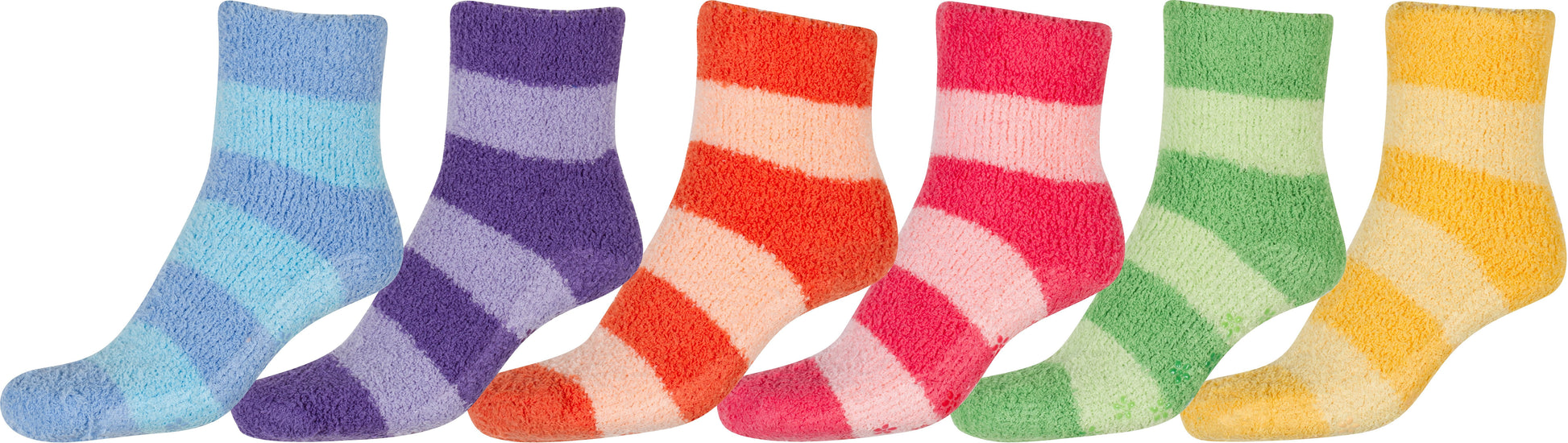 Sakkas Super Soft Anti-Slip Fuzzy Crew Socks Value Assorted 6-Pack - Concordia Style Boutique