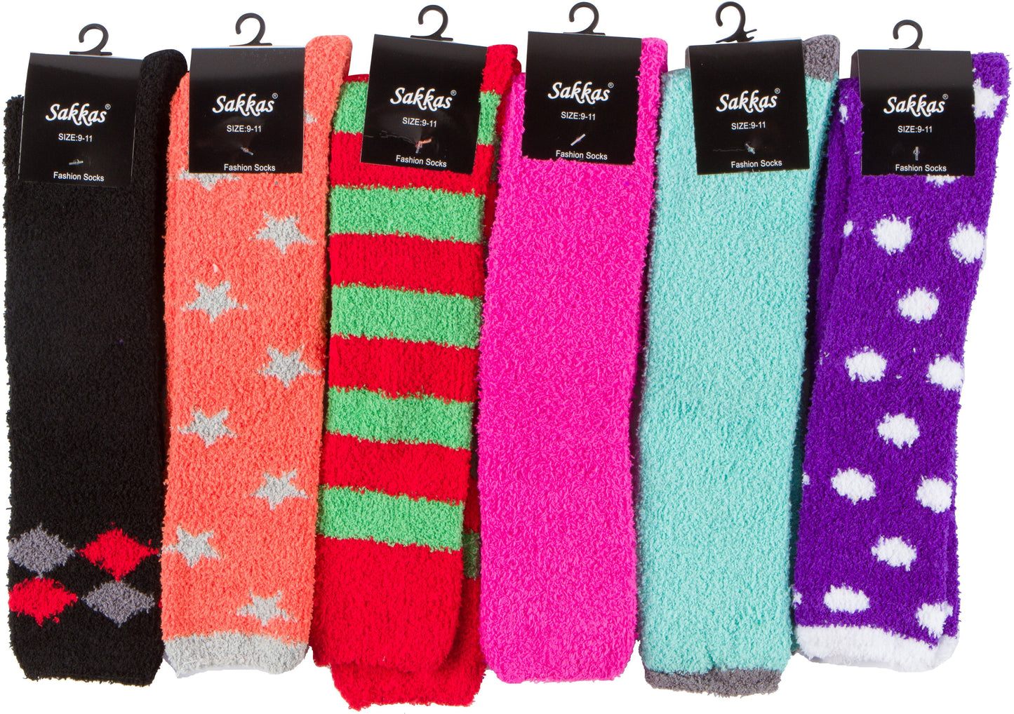 Sakkas Womens Super Soft Anti-Slip Fuzzy Knee High Socks Value Assorted 6-Pack - Concordia Style Boutique