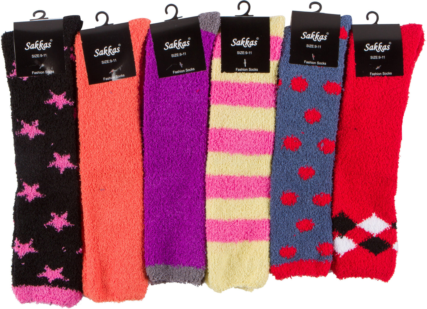 Sakkas Womens Super Soft Anti-Slip Fuzzy Knee High Socks Value Assorted 6-Pack - Concordia Style Boutique