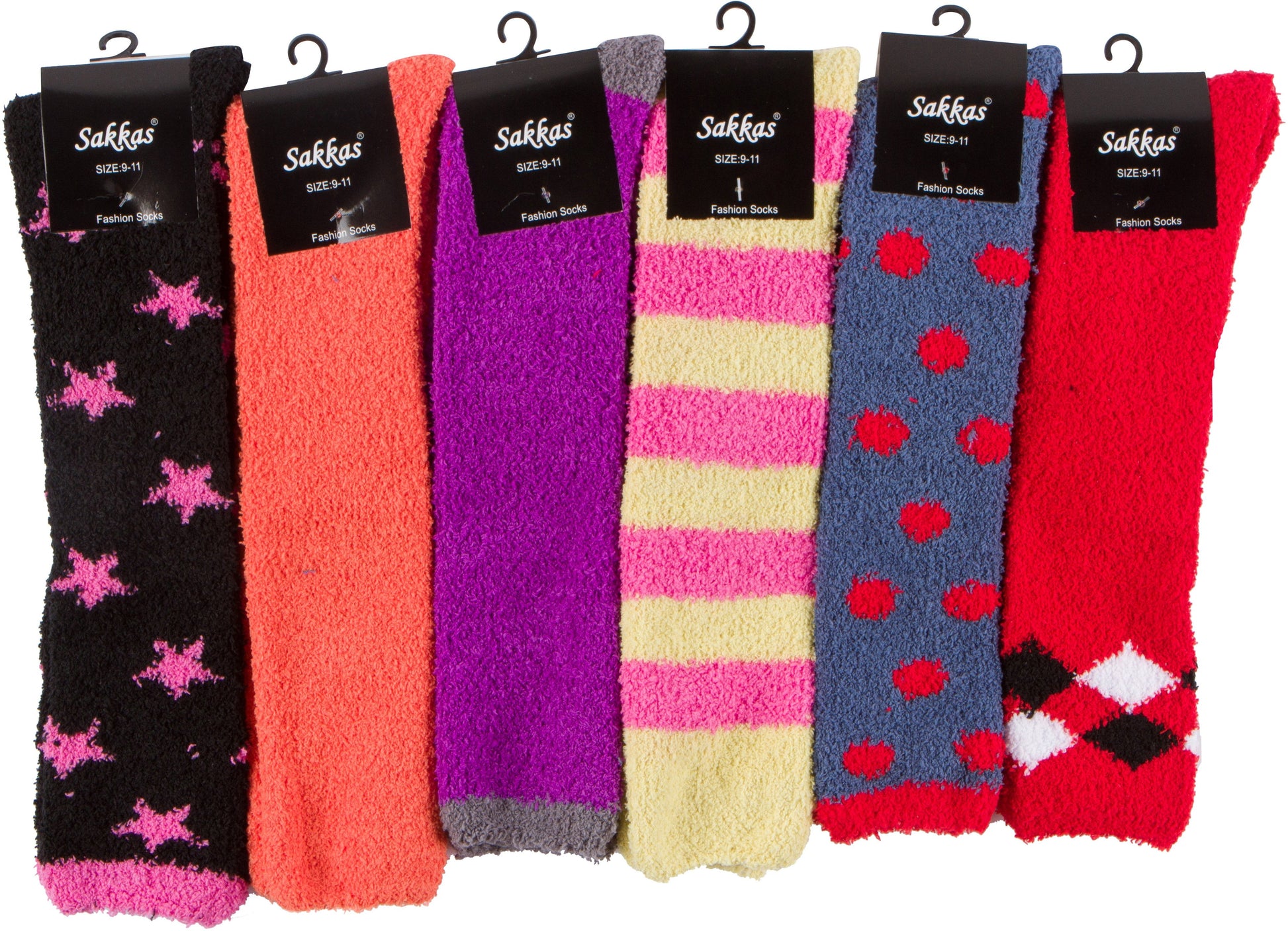 Sakkas Womens Super Soft Anti-Slip Fuzzy Knee High Socks Value Assorted 6-Pack - Concordia Style Boutique