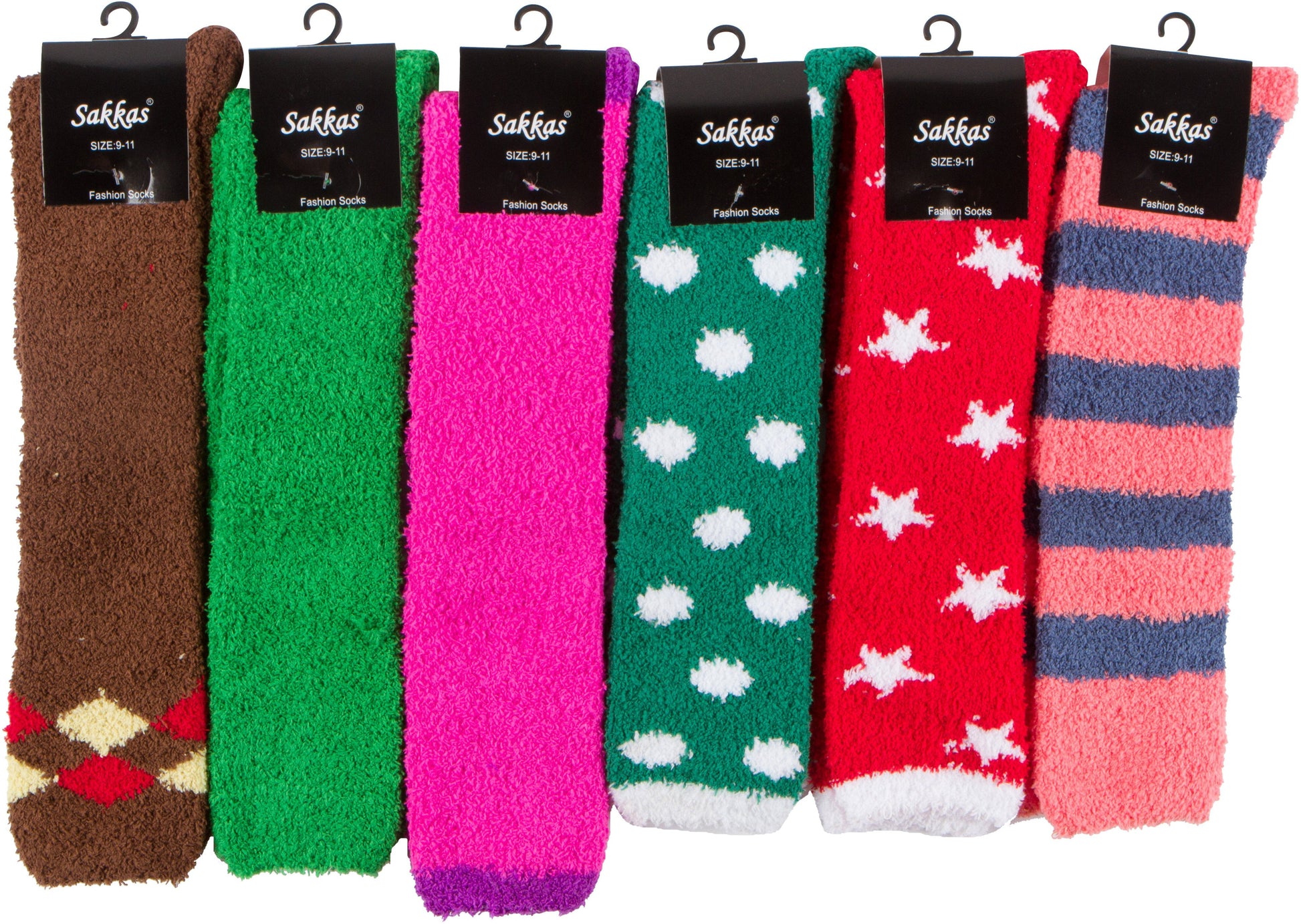 Sakkas Womens Super Soft Anti-Slip Fuzzy Knee High Socks Value Assorted 6-Pack - Concordia Style Boutique