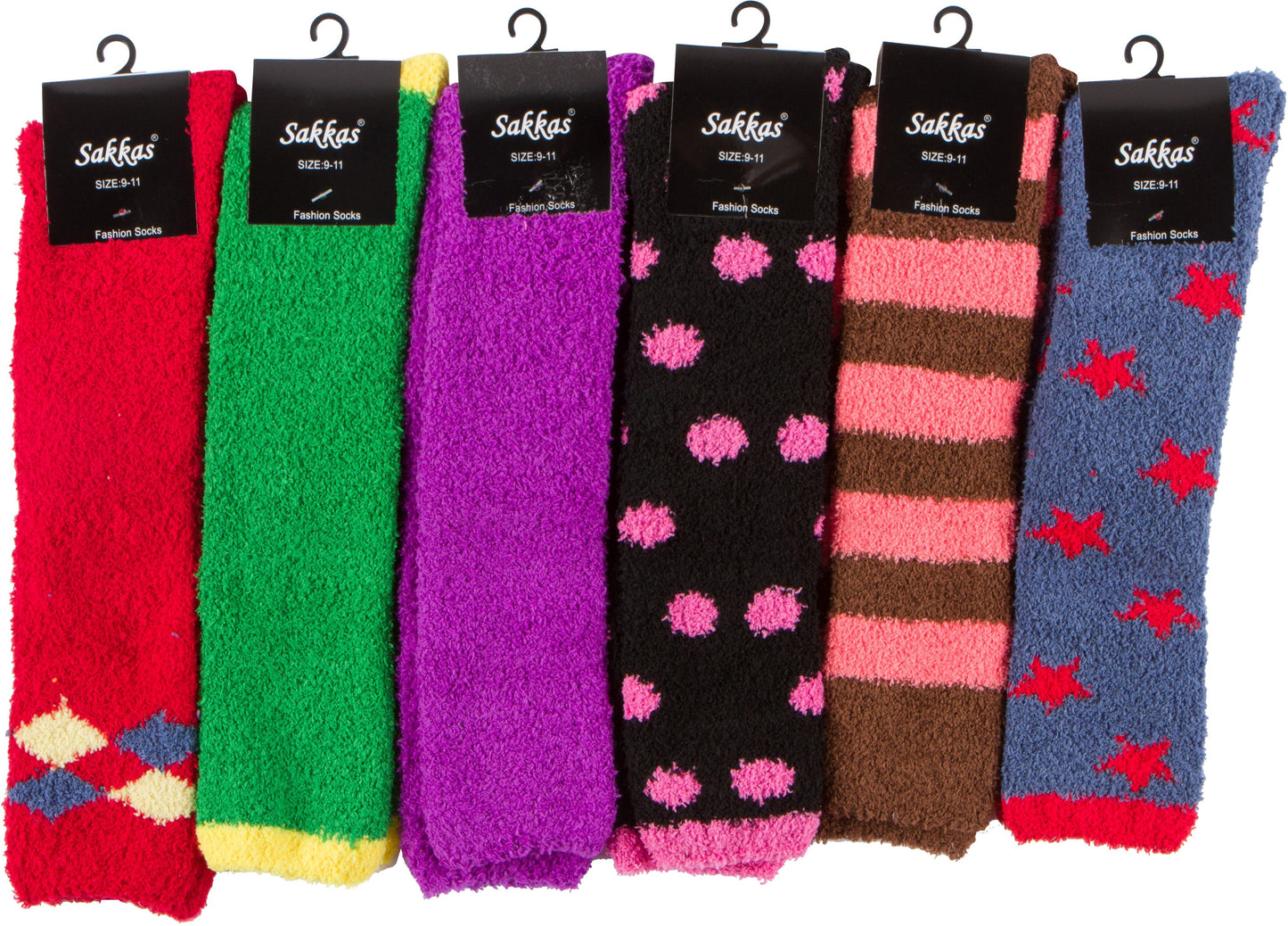 Sakkas Womens Super Soft Anti-Slip Fuzzy Knee High Socks Value Assorted 6-Pack - Concordia Style Boutique