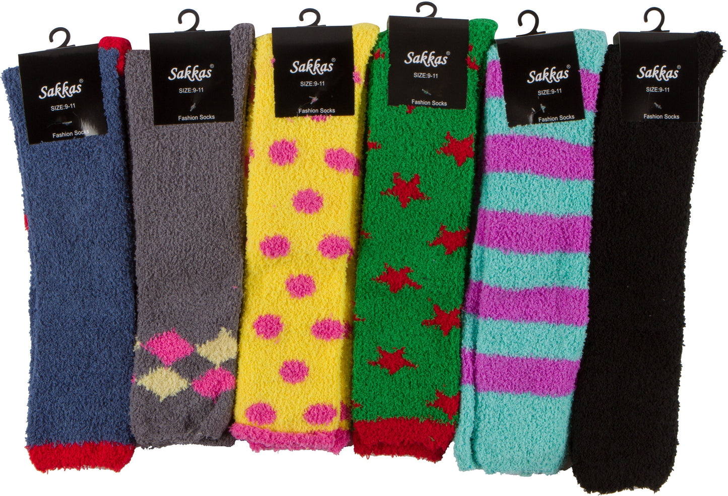 Sakkas Womens Super Soft Anti-Slip Fuzzy Knee High Socks Value Assorted 6-Pack - Concordia Style Boutique