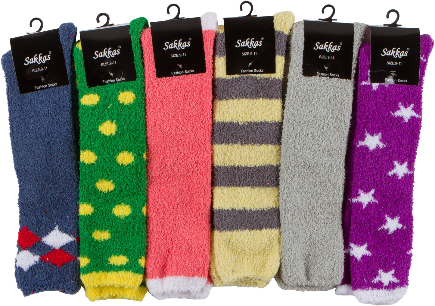 Sakkas Womens Super Soft Anti-Slip Fuzzy Knee High Socks Value Assorted 6-Pack - Concordia Style Boutique