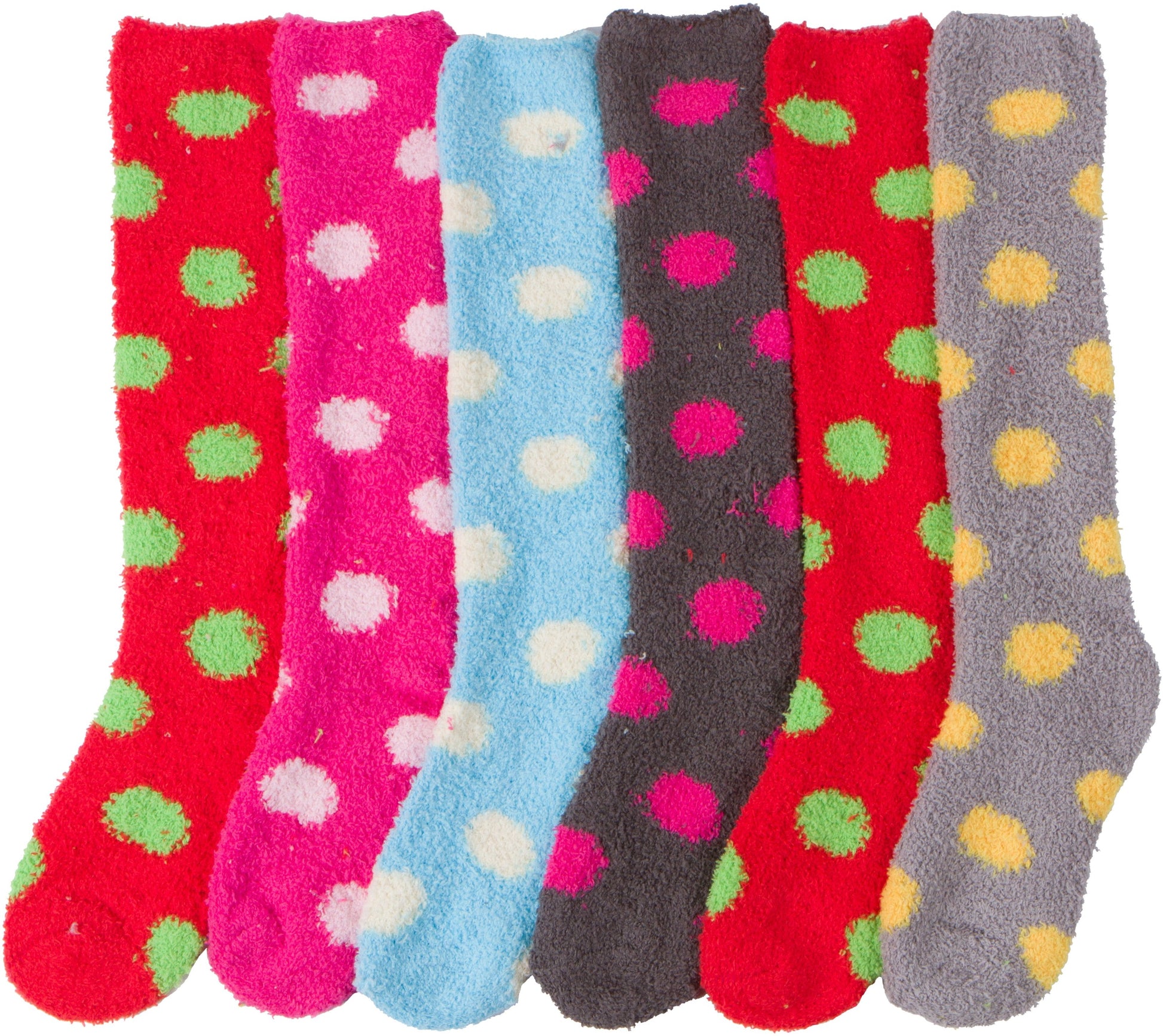 Sakkas Womens Super Soft Anti-Slip Fuzzy Knee High Socks Value Assorted 6-Pack - Concordia Style Boutique