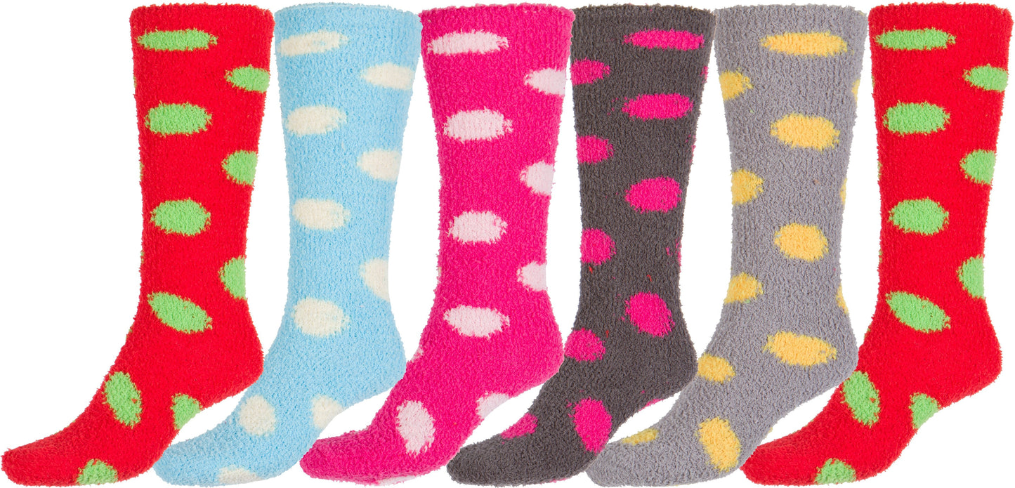 Sakkas Womens Super Soft Anti-Slip Fuzzy Knee High Socks Value Assorted 6-Pack - Concordia Style Boutique