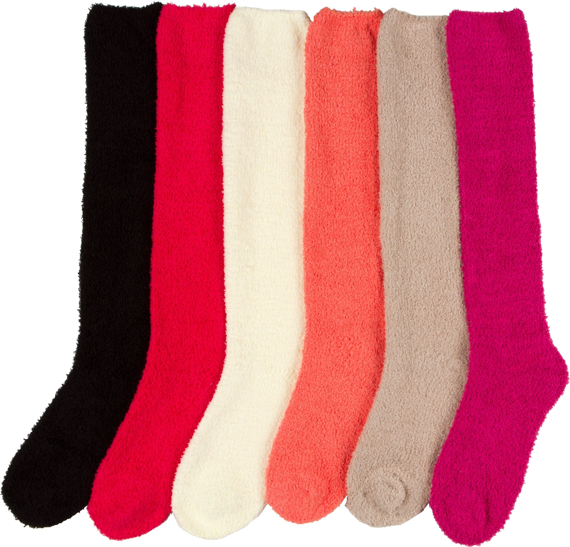 Sakkas Womens Super Soft Anti-Slip Fuzzy Knee High Socks Value Assorted 6-Pack - Concordia Style Boutique