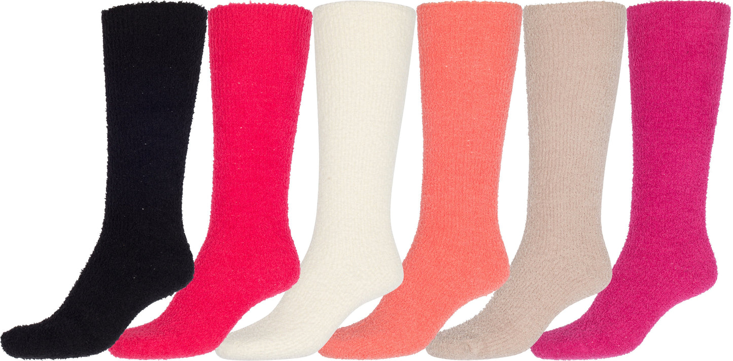 Sakkas Womens Super Soft Anti-Slip Fuzzy Knee High Socks Value Assorted 6-Pack - Concordia Style Boutique