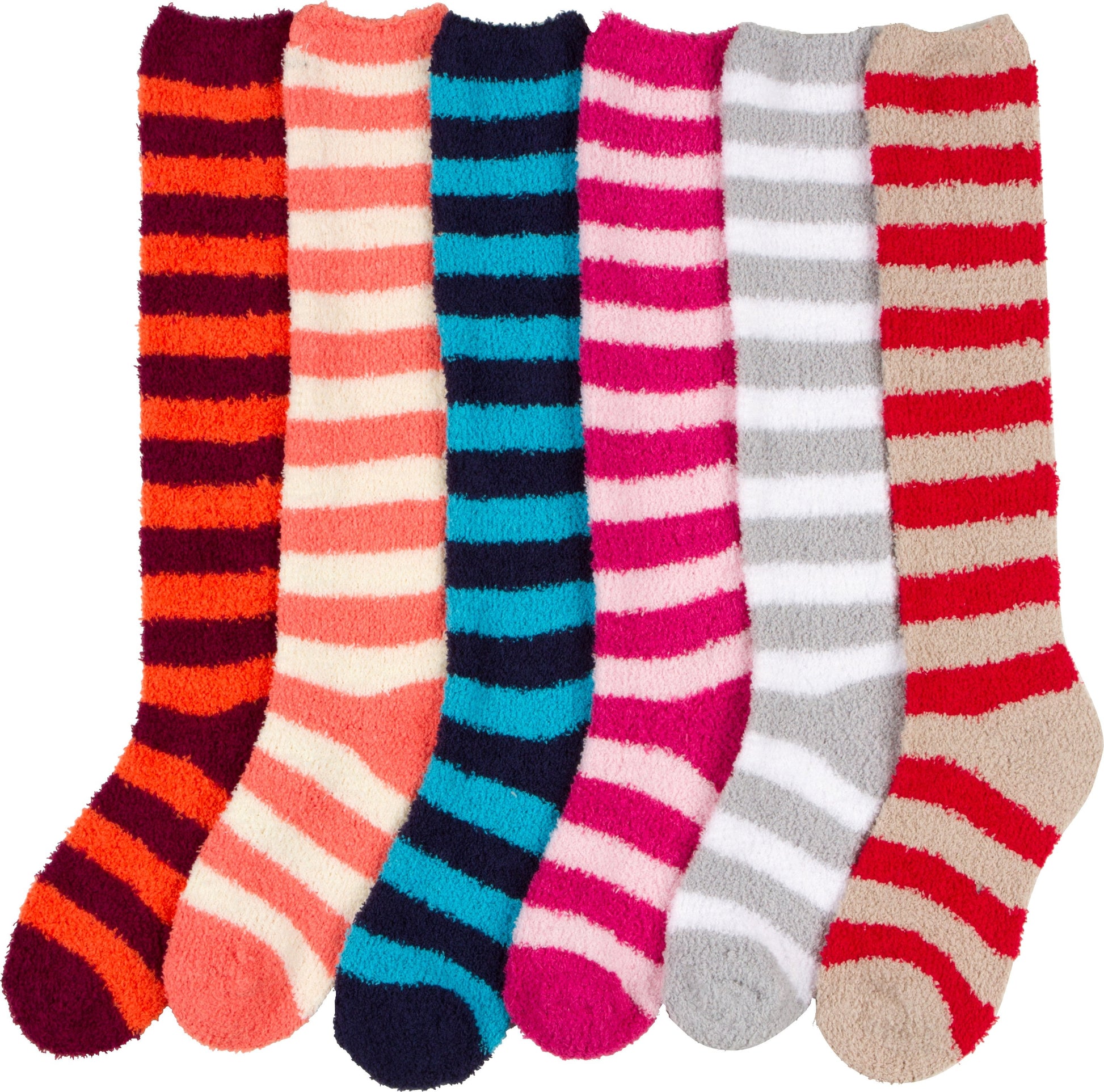 Sakkas Womens Super Soft Anti-Slip Fuzzy Knee High Socks Value Assorted 6-Pack - Concordia Style Boutique