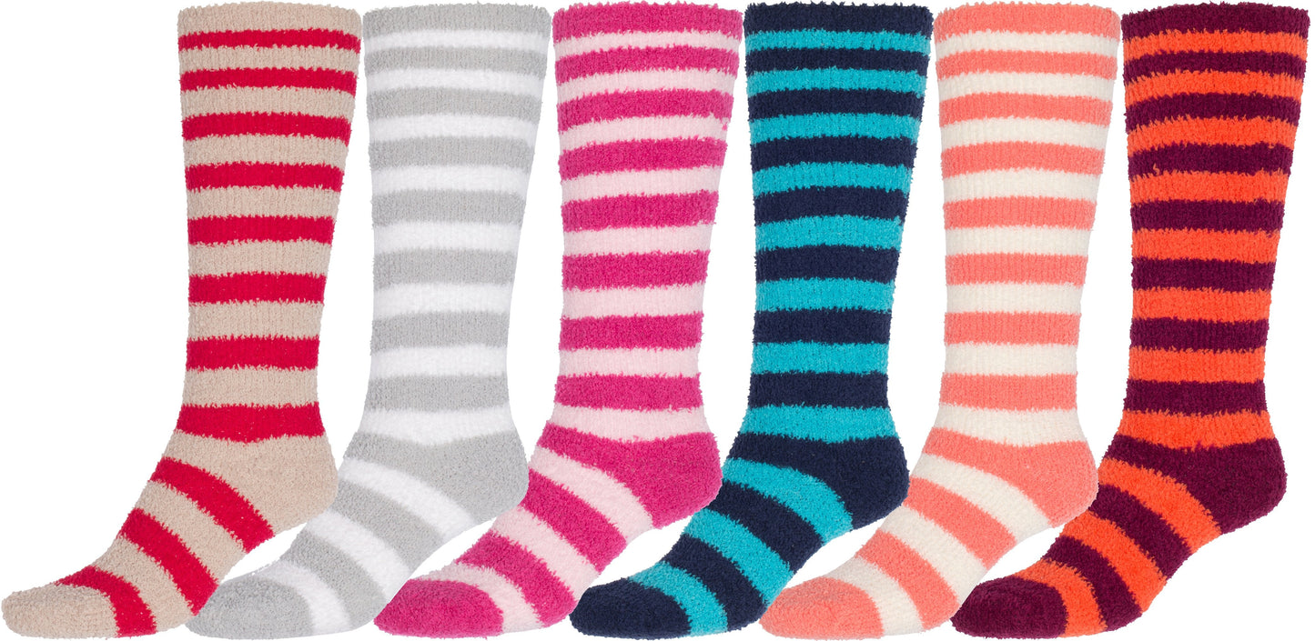 Sakkas Womens Super Soft Anti-Slip Fuzzy Knee High Socks Value Assorted 6-Pack - Concordia Style Boutique