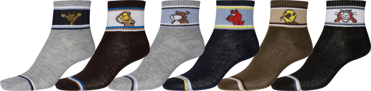Sakkas Boy's Playful Pattern Assorted Crew Socks 6-Pack - Concordia Style Boutique