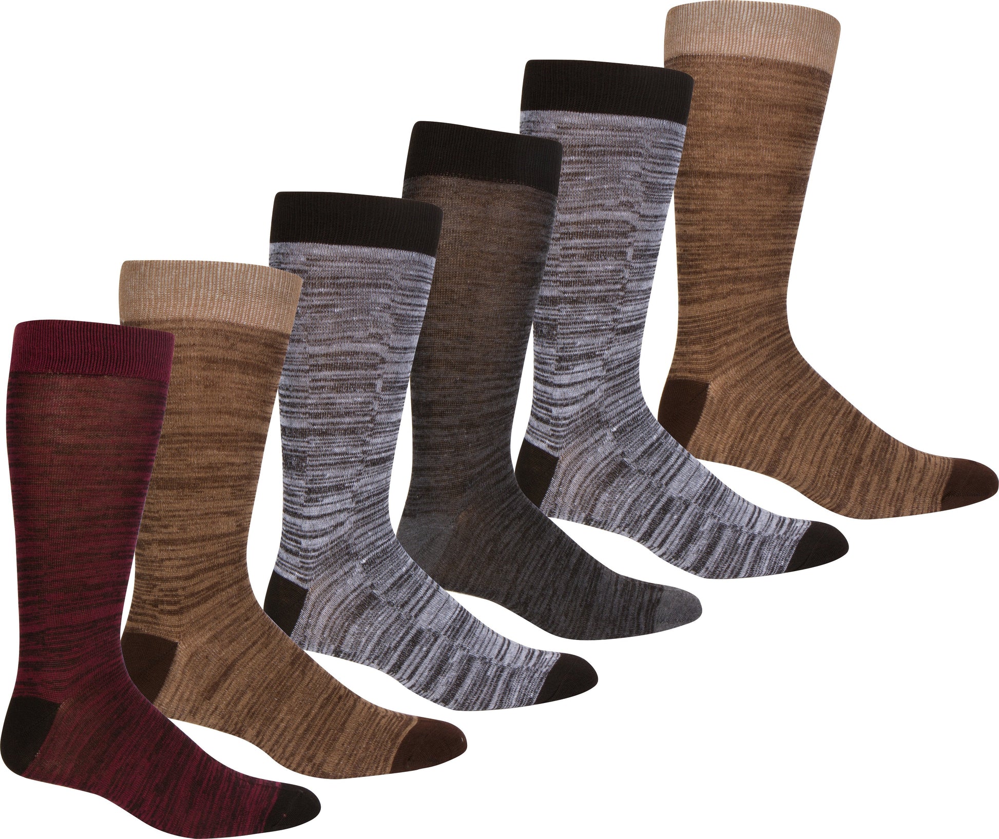 Sakkas Men's Crew High Patterned Colorful Design Dress Socks Asst Value 6-Pack - Concordia Style Boutique