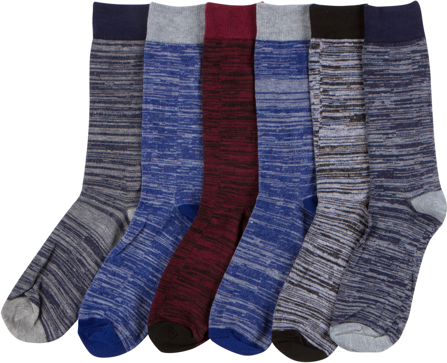 Sakkas Men's Crew High Patterned Colorful Design Dress Socks Asst Value 6-Pack - Concordia Style Boutique