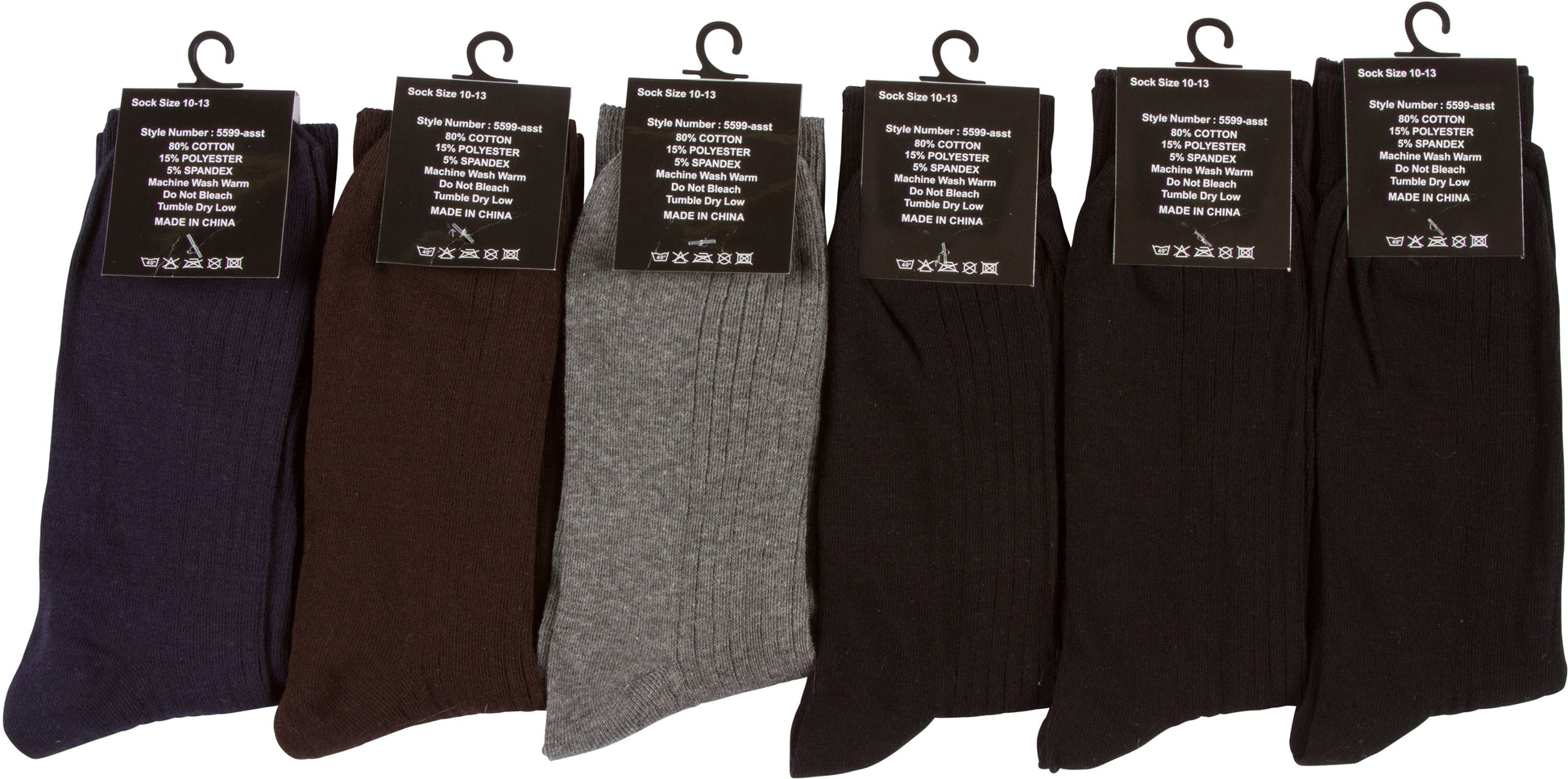 Sakkas Men's Cotton Blend Ribbed Dress Socks - Concordia Style Boutique