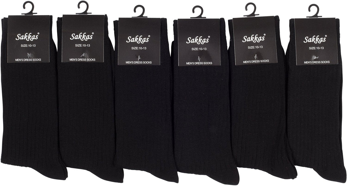 Sakkas Men's Cotton Blend Ribbed Dress Socks - Concordia Style Boutique