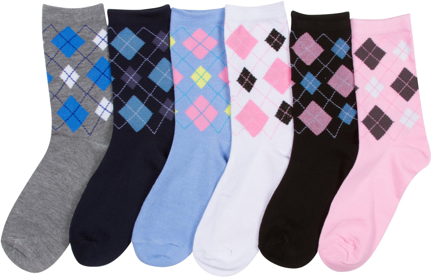 Sakkas Women's Fun Colorful Design Poly Blend Crew Socks Assorted 6-Pack - Concordia Style Boutique