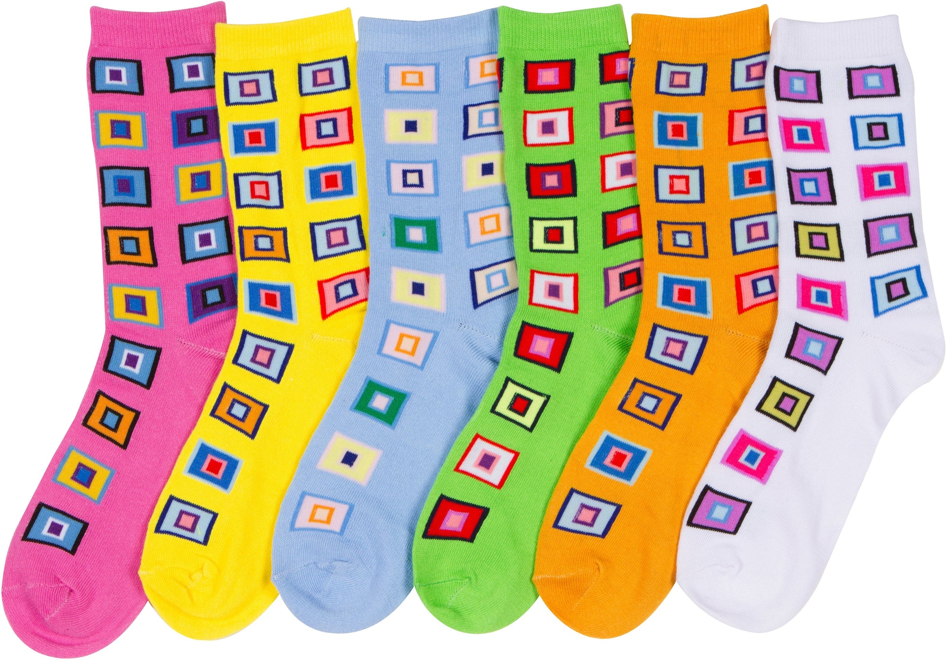 Sakkas Women's Fun Colorful Design Poly Blend Crew Socks Assorted 6-Pack - Concordia Style Boutique