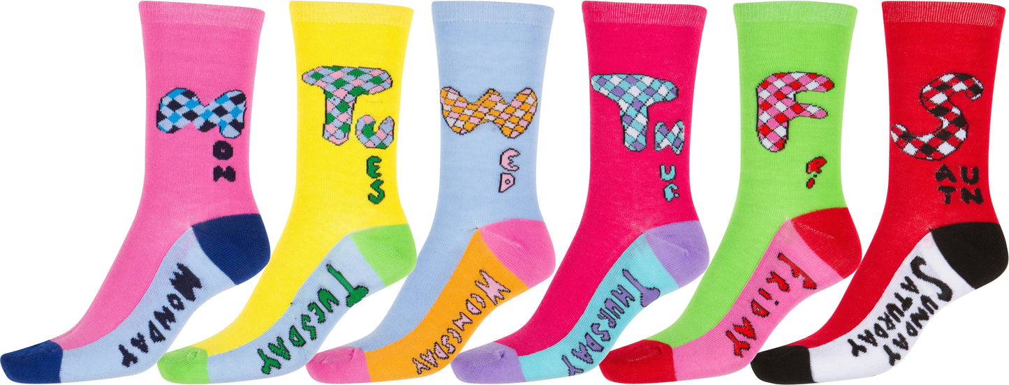 Sakkas Women's Fun Colorful Design Poly Blend Crew Socks Assorted 6-Pack - Concordia Style Boutique