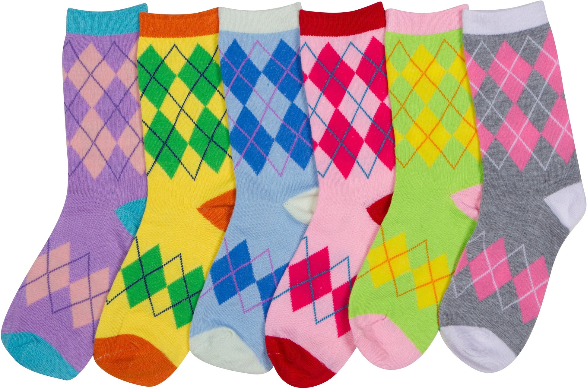 Sakkas Women's Fun Colorful Design Poly Blend Crew Socks Assorted 6-Pack - Concordia Style Boutique