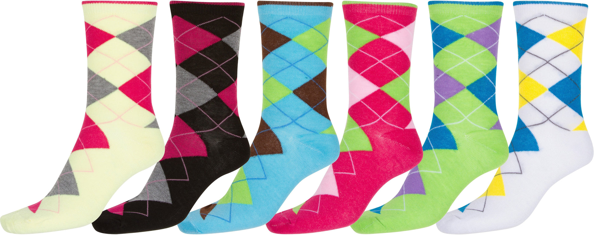 Sakkas Women's Fun Colorful Design Poly Blend Crew Socks Assorted 6-Pack - Concordia Style Boutique