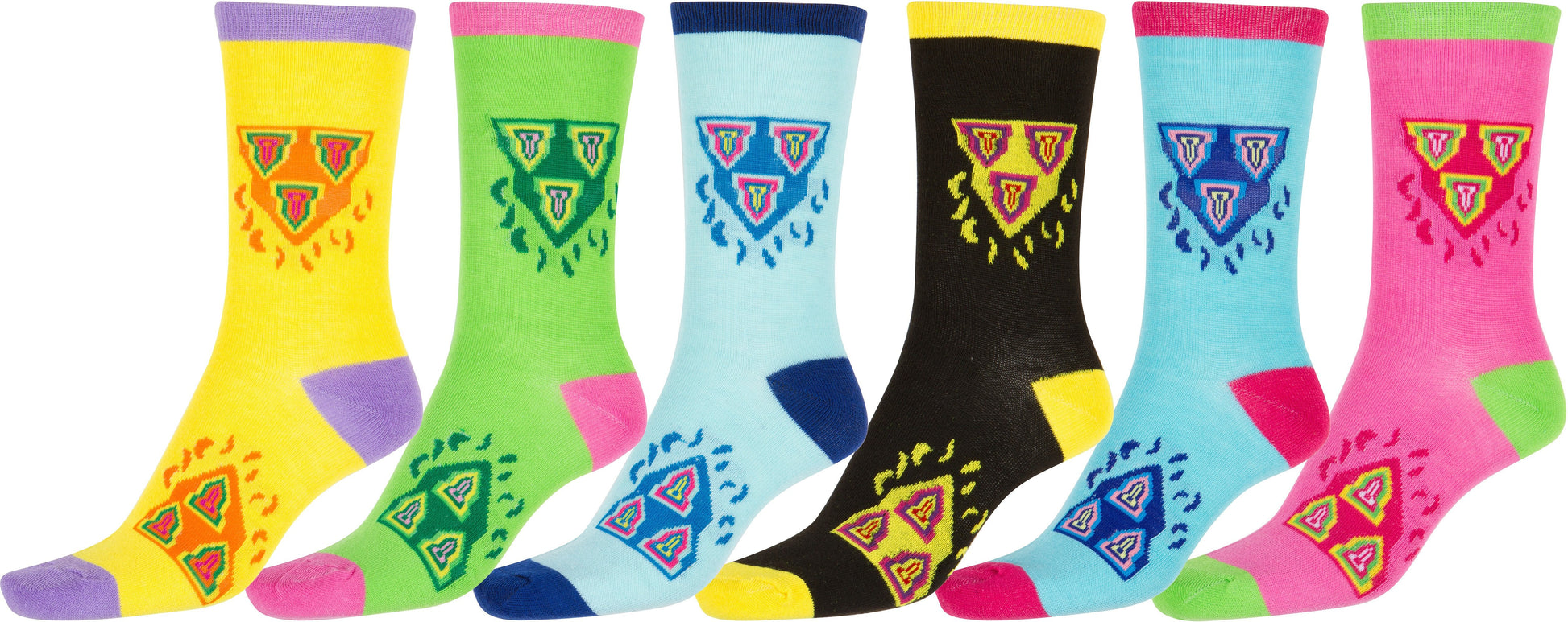 Sakkas Women's Fun Colorful Design Poly Blend Crew Socks Assorted 6-Pack - Concordia Style Boutique
