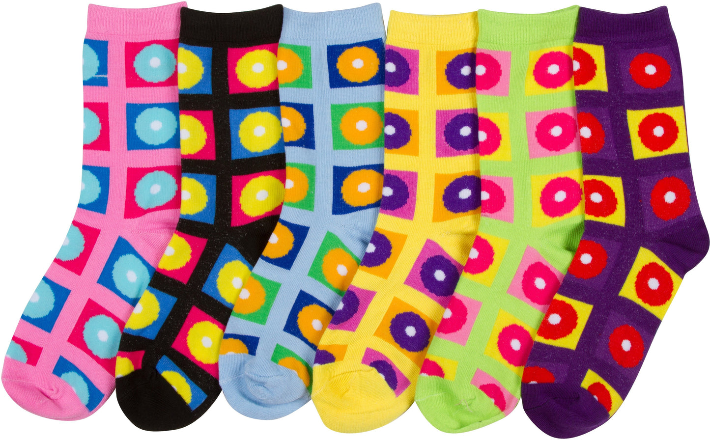 Sakkas Women's Fun Colorful Design Poly Blend Crew Socks Assorted 6-Pack - Concordia Style Boutique