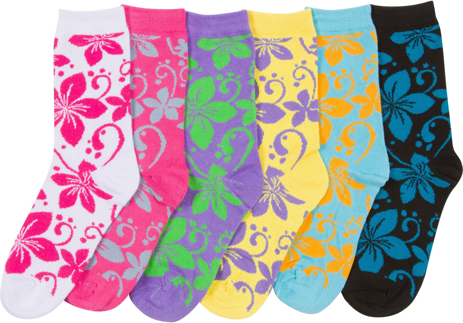Sakkas Women's Fun Colorful Design Poly Blend Crew Socks Assorted 6-Pack - Concordia Style Boutique