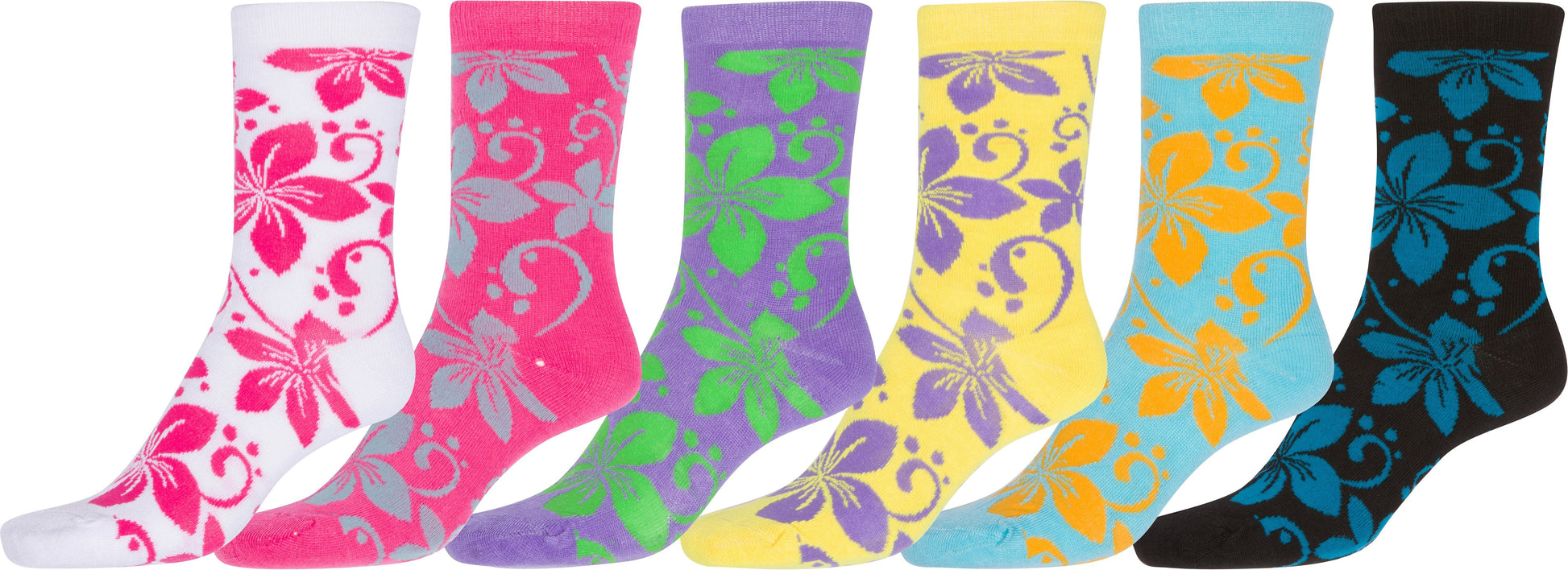 Sakkas Women's Fun Colorful Design Poly Blend Crew Socks Assorted 6-Pack - Concordia Style Boutique