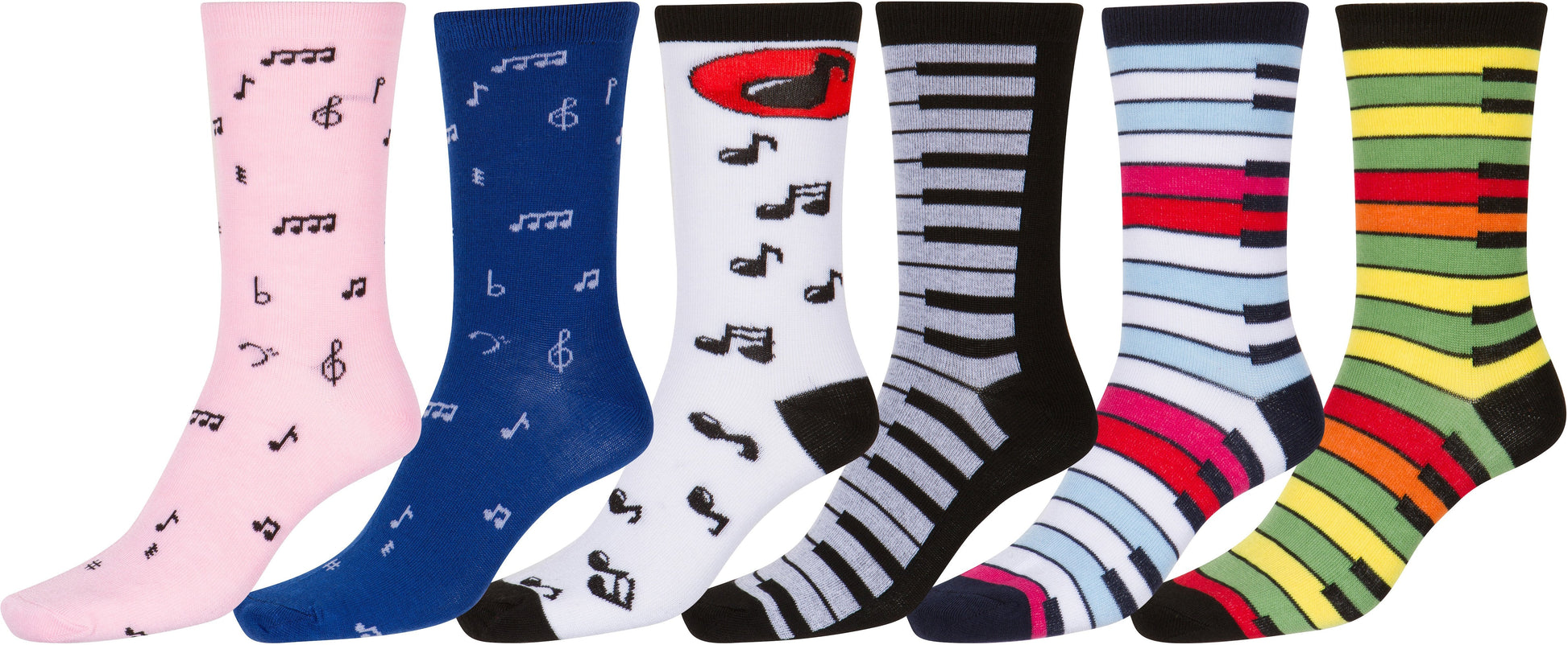 Sakkas Women's Fun Colorful Design Poly Blend Crew Socks Assorted 6-Pack - Concordia Style Boutique