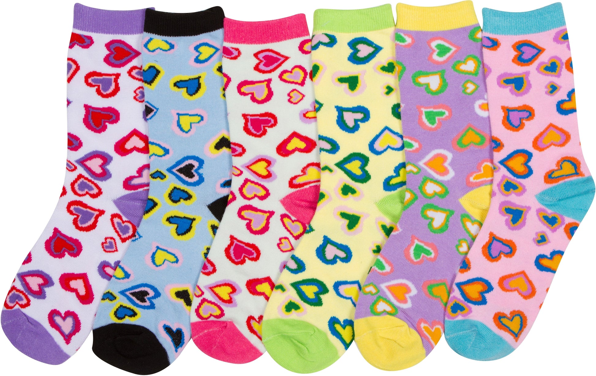 Sakkas Women's Fun Colorful Design Poly Blend Crew Socks Assorted 6-Pack - Concordia Style Boutique
