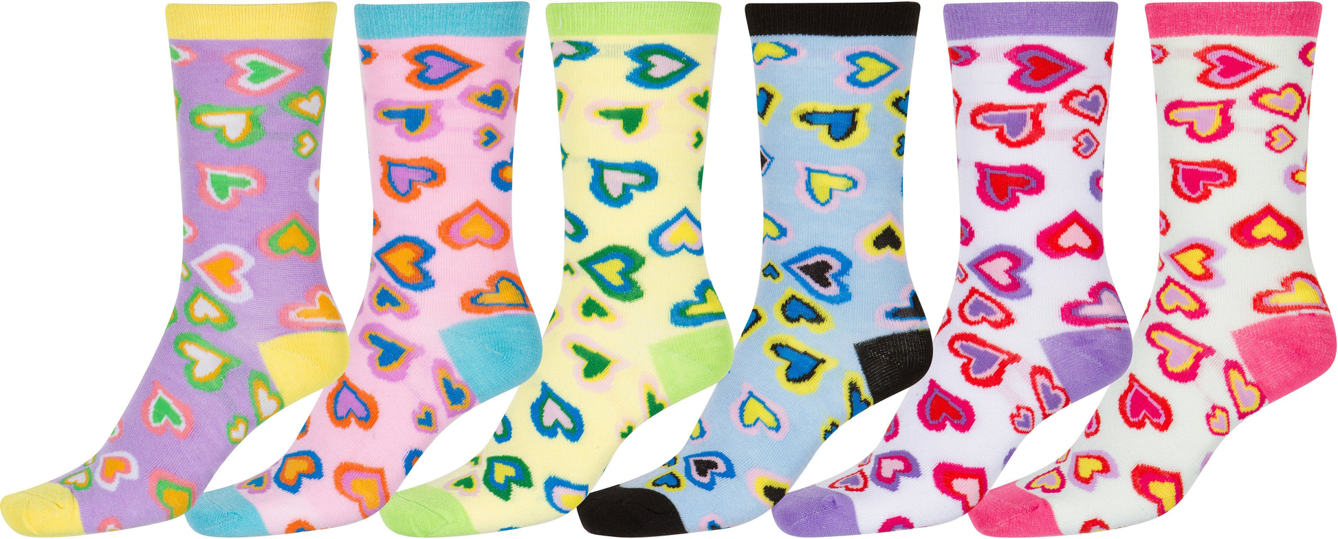 Sakkas Women's Fun Colorful Design Poly Blend Crew Socks Assorted 6-Pack - Concordia Style Boutique