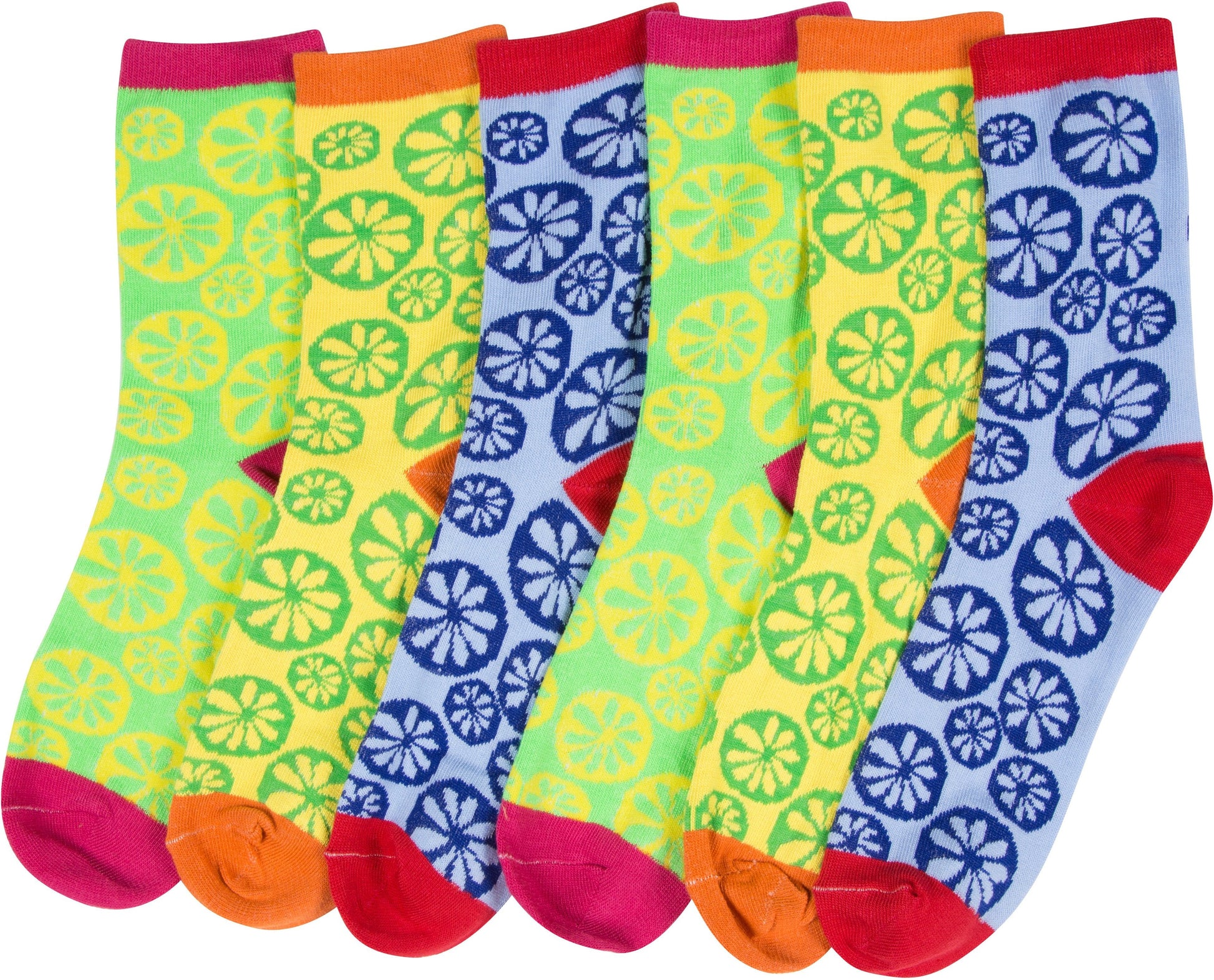 Sakkas Women's Fun Colorful Design Poly Blend Crew Socks Assorted 6-Pack - Concordia Style Boutique