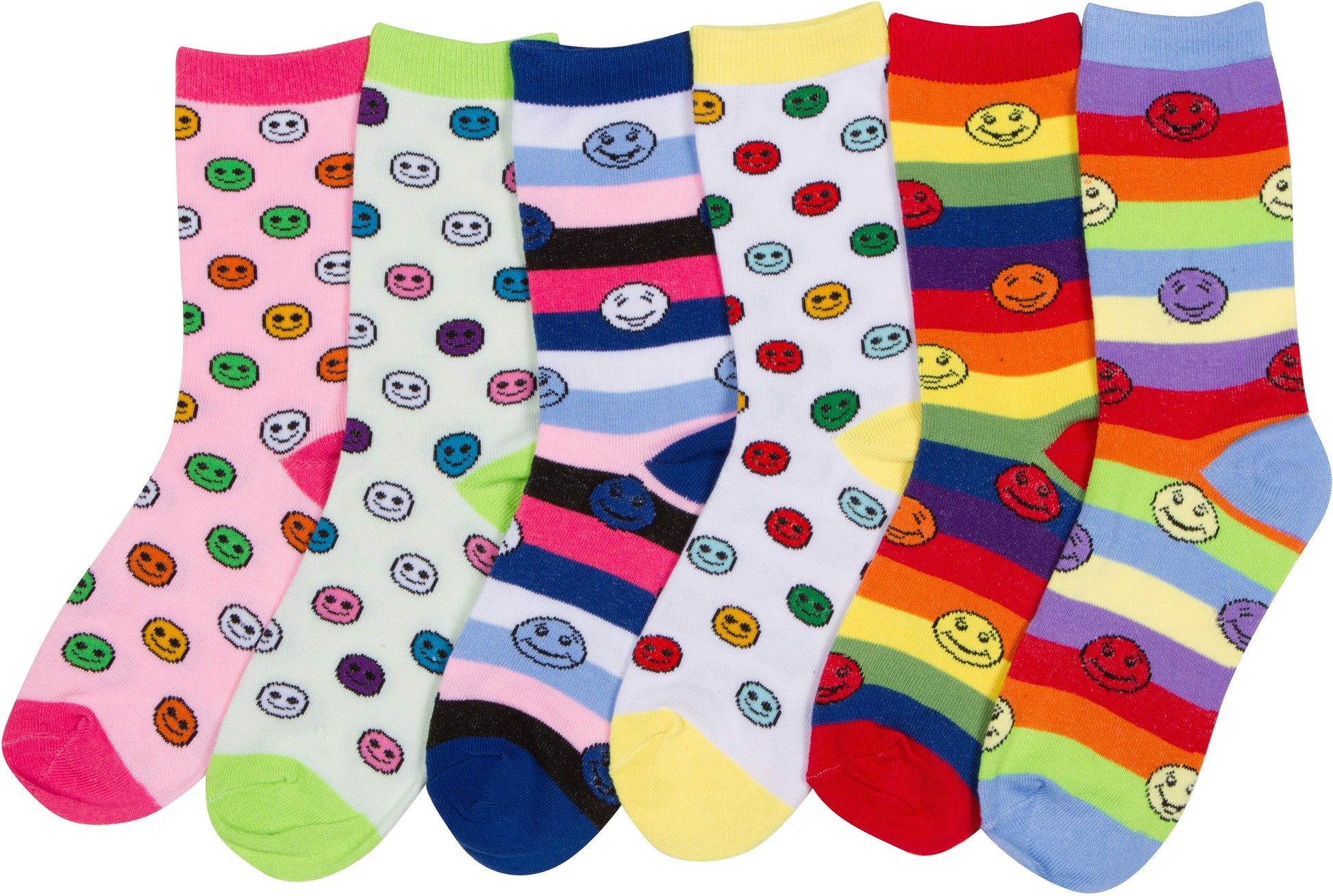 Sakkas Women's Fun Colorful Design Poly Blend Crew Socks Assorted 6-Pack - Concordia Style Boutique