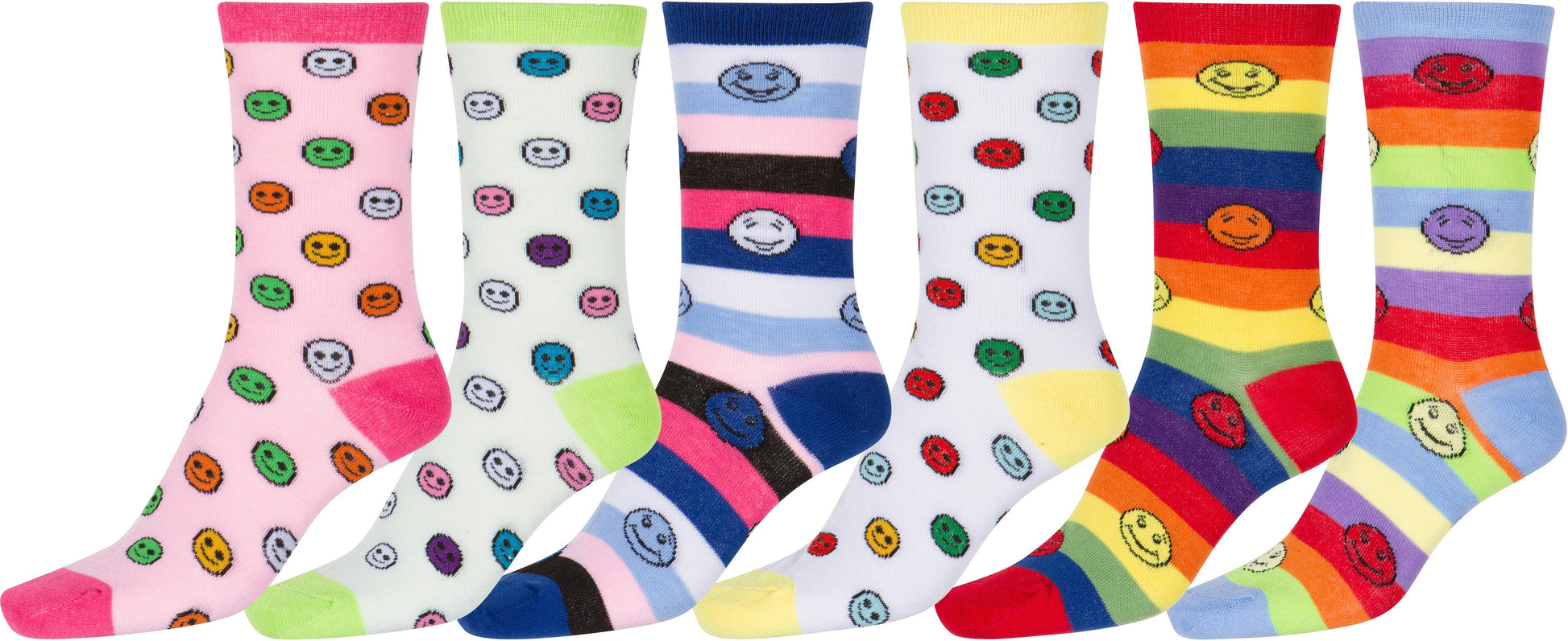 Sakkas Women's Fun Colorful Design Poly Blend Crew Socks Assorted 6-Pack - Concordia Style Boutique