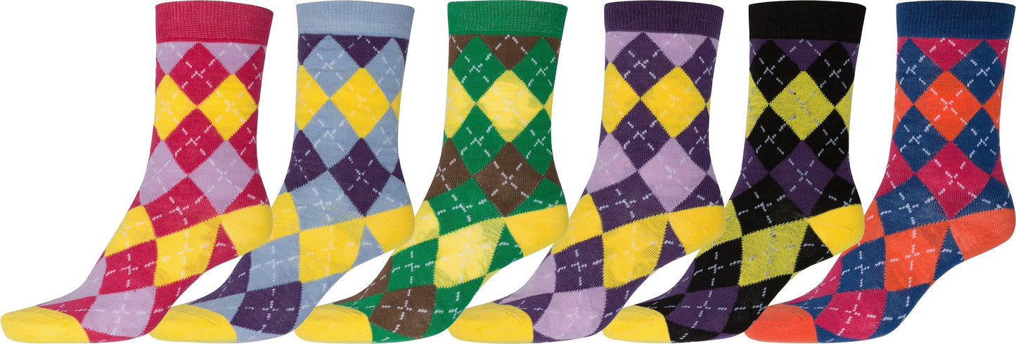 Sakkas Women's Fun Colorful Design Poly Blend Crew Socks Assorted 6-Pack - Concordia Style Boutique