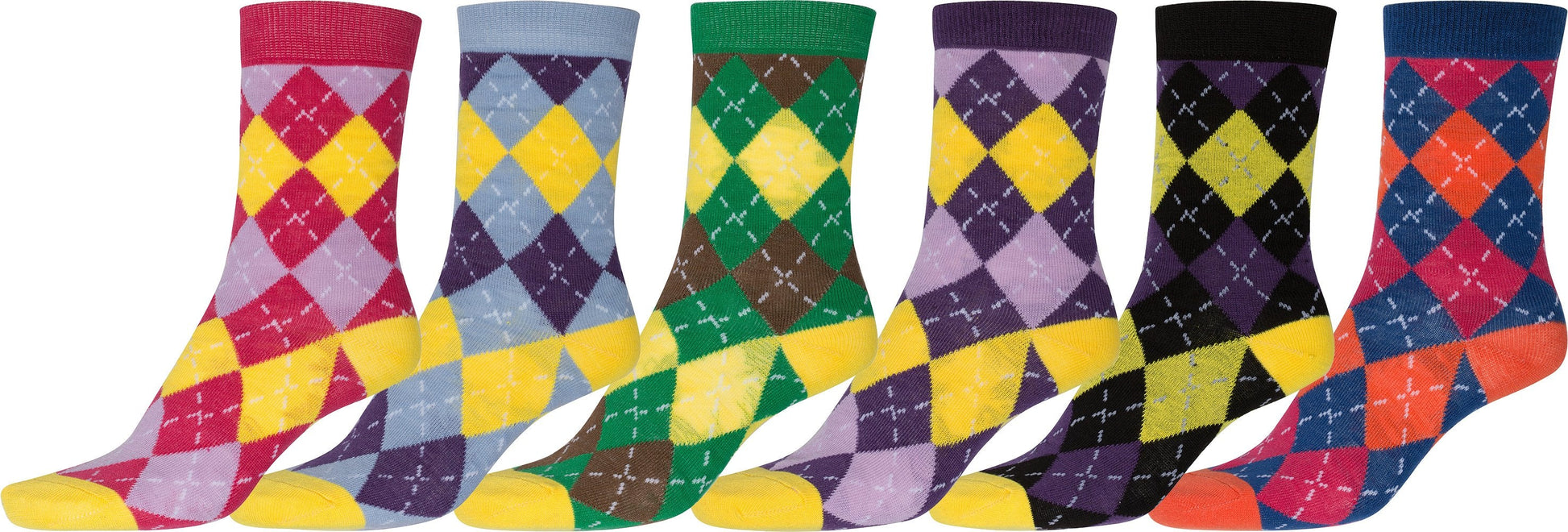 Sakkas Women's Fun Colorful Design Poly Blend Crew Socks Assorted 6-Pack - Concordia Style Boutique