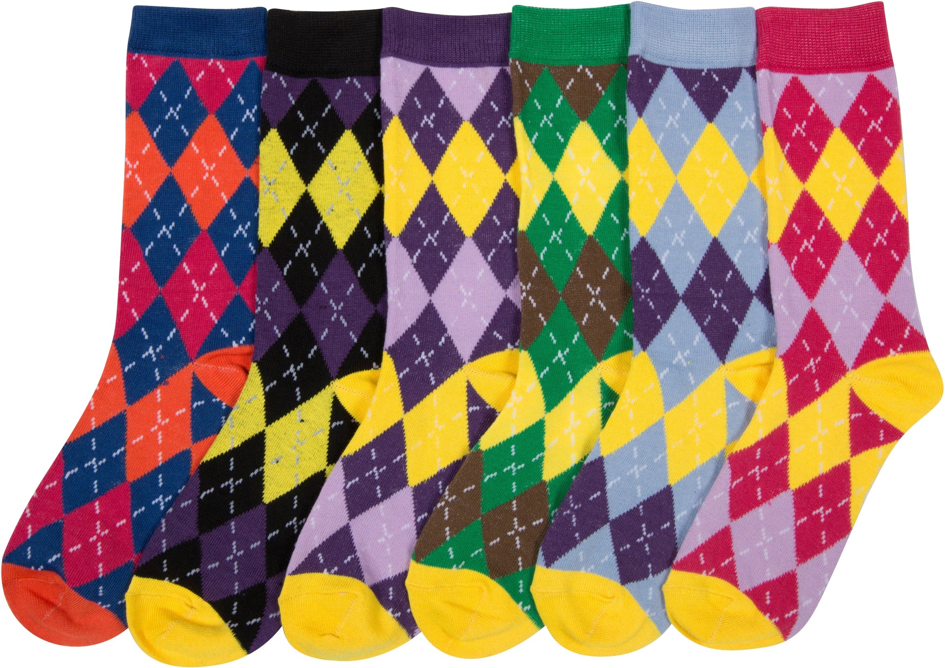 Sakkas Women's Fun Colorful Design Poly Blend Crew Socks Assorted 6-Pack - Concordia Style Boutique