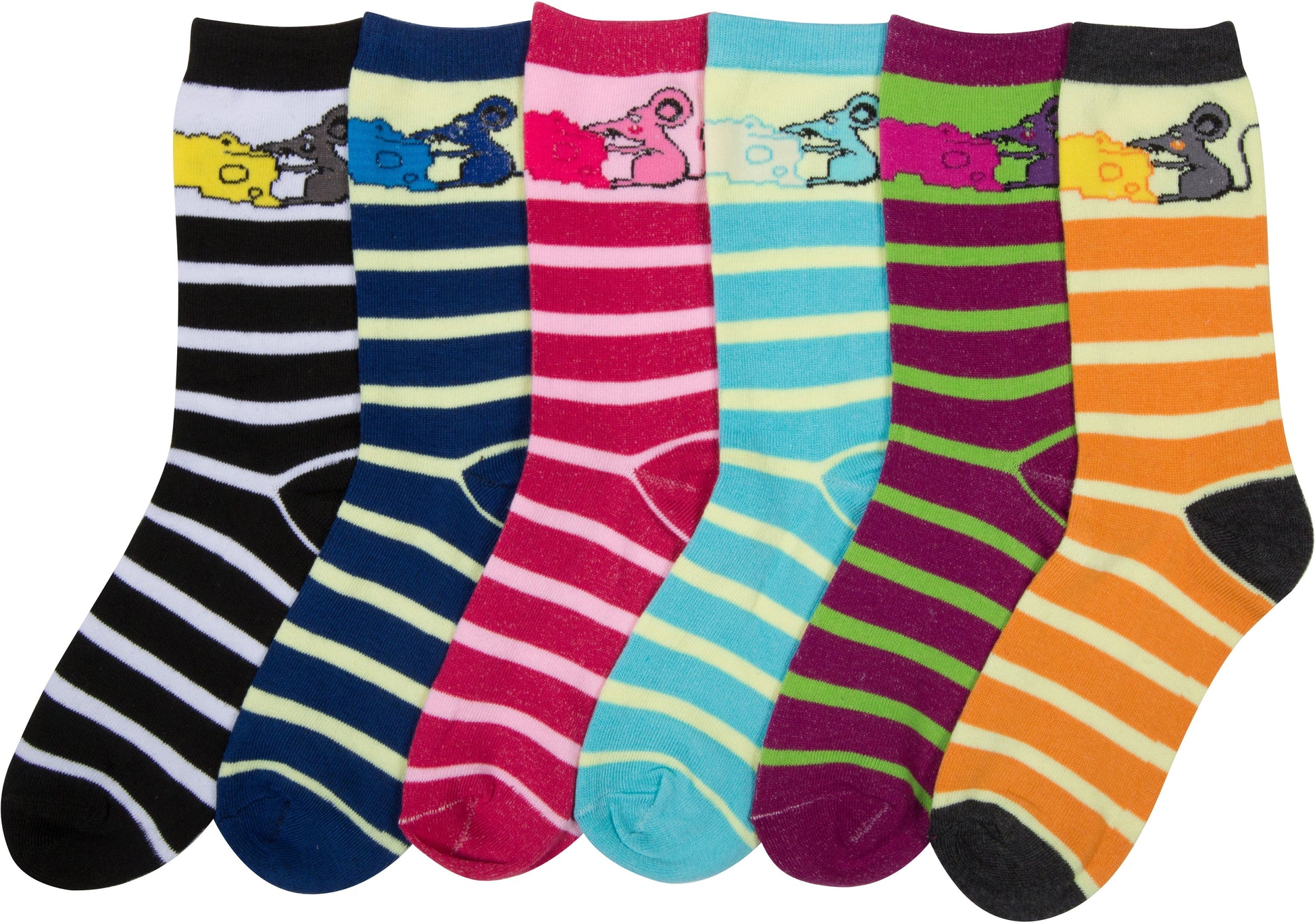Sakkas Women's Fun Colorful Design Poly Blend Crew Socks Assorted 6-Pack - Concordia Style Boutique